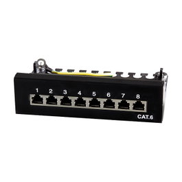 LogiLink Patchpannel Desktop 8 Port Cat6 STP negro NP0017B