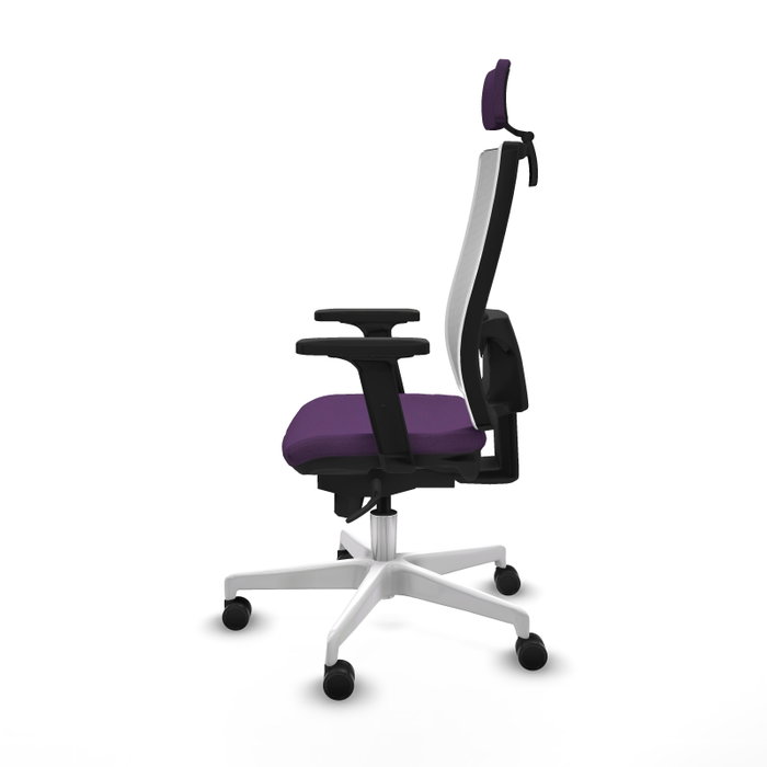 PIQUERAS Y CRESPO Silla de oficina Horna con mecanismo Sincro, Morado y Blanco