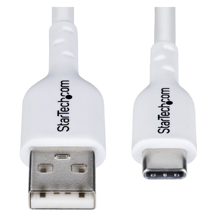 StarTech.com Cable Cargador USB-A a USB-C 3m, 3A, Carga Rápida, Transferencia Datos USB 2.0 0.48 Gbit/s, Blanco