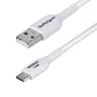 StarTech.com Cable USB-A a USB-C 3m USB2AC3MNCWHE, Carga Rápida 3A 15W USB 2.0, Color Blanco, Compatible con iPhone 15, Samsung Galaxy, iPad Pro, MacBook