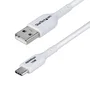 StarTech.com Cable USB-A a USB-C 3m USB2AC3MNCWHE, Carga Rápida 3A 15W USB 2.0, Color Blanco, Compatible con iPhone 15, Samsung Galaxy, iPad Pro, MacBook