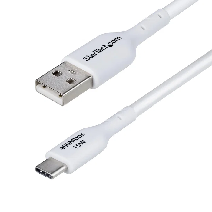 StarTech.com Cable Cargador USB-A a USB-C 3m - 3A Carga y Sincronización - USB 2.0 - TPE - Blanco StarTech.com Cable Cargador USB-A a USB-C 3m - 3A Carga y Sincronización - USB 2.0 - TPE - Blanco