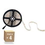Pack 4 Tiras LED SMD5050 12VDC 72W 4200Lm 6000K IP65 5m Blanco Natural