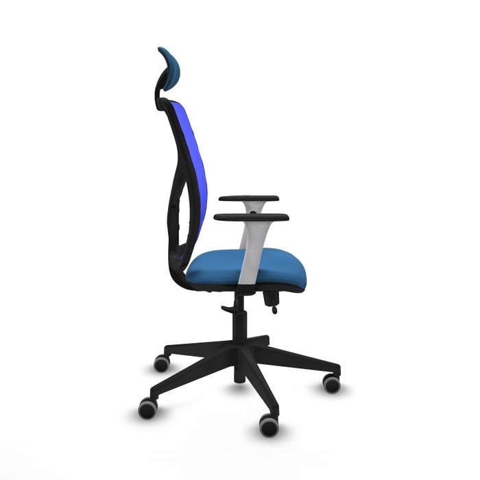 PIQUERAS Y CRESPO Silla de oficina Motilla Azul con mecanismo Sincro/Traslack