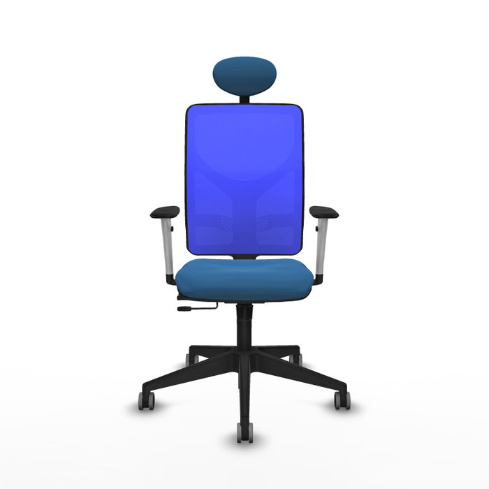 PIQUERAS Y CRESPO Silla de oficina Motilla Azul con mecanismo Sincro/Traslack