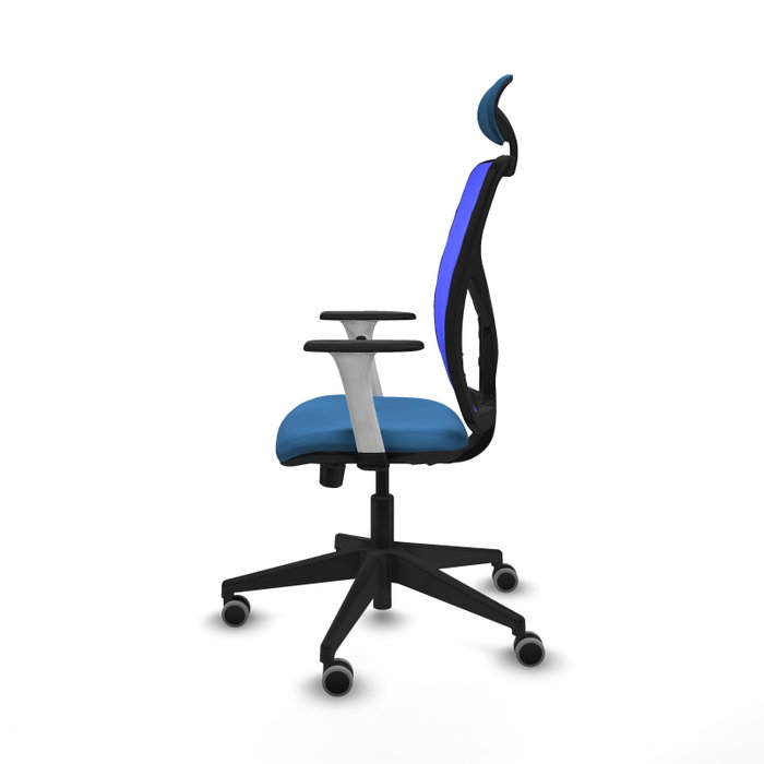 PIQUERAS Y CRESPO Silla de oficina Motilla Azul con mecanismo Sincro/Traslack