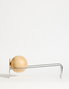 Hanah Home Toke - Soporte de libros de metal plateado con bola de tilo, 16.5 cm x 18 cm x 49 cm