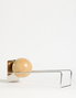Hanah Home Toke - Soporte de libros de metal plateado con bola de tilo, 16.5 cm x 18 cm x 49 cm