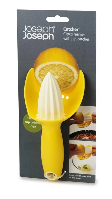Joseph Joseph Catcher Citrus Reamer Amarillo Eléctrico, exprimidor de limón y naranja con mango ergonómico Joseph Joseph Catcher Citrus Reamer Amarillo Eléctrico, exprimidor de limón y naranja con mango ergonómico