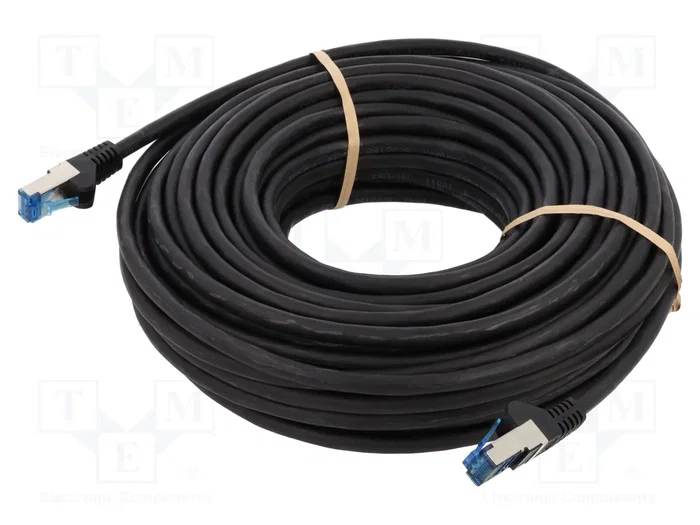 GOOBAY Patch cord S/FTP Cat 6a RJ45 20m negro