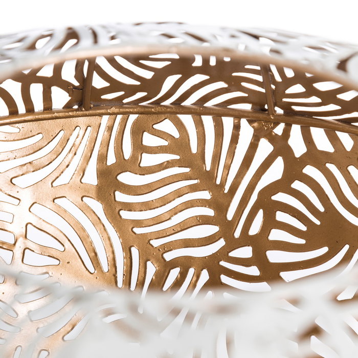 Lámpara Mesa Blanco Rozado Metal 27 X 27 X 28 cm