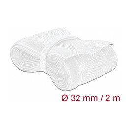 DeLOCK 20703 Funda trenzada con cierre de velcro Blanco 2 m x 32 mm