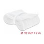 DeLOCK 20703 Funda trenzada con cierre de velcro Blanco 2 m x 32 mm