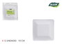 Algon Set-12 Plato Cuadrado Cart Natural 18 cm (36 Unidades)