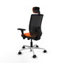 PIQUERAS Y CRESPO Silla de oficina Yunquera Naranja y Negro