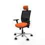 PIQUERAS Y CRESPO Silla de oficina Yunquera Naranja y Negro