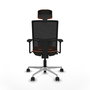 PIQUERAS Y CRESPO Silla de oficina Yunquera Naranja y Negro