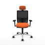 PIQUERAS Y CRESPO Silla de oficina Yunquera Naranja y Negro