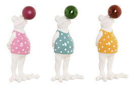 DKD Home Decor Figura de Resina Rana Surtido de 3 Modelos (Pack de 6)