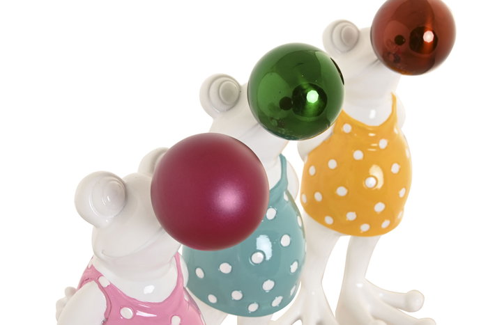 DKD Home Decor Figura de Resina Rana Surtido de 3 Modelos (Pack de 6)