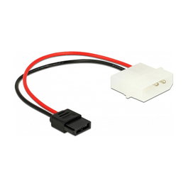DeLOCK Cable de alimentación Molex 4 pines a SATA 6 pines Slimline 15 cm