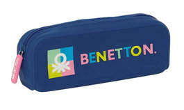 Estuche Escolar Benetton Cool Azul marino 18.5 x 7.5 x 5.5 cm