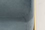 DKD Home Decor Descalzadora de Terciopelo Azul y Dorado