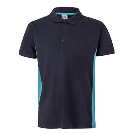 Velilla Polo Bicolor Manga Corta 105504 Negro Celeste Algodón/Poliéster Talla L