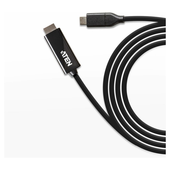 ATEN UC3238 Cable Convertidor USB-C a HDMI 4K Ultra HD 3840x2160 60Hz 2.7 Metros Negro ATEN UC3238 Cable Convertidor USB-C a HDMI 4K Ultra HD 3840x2160 60Hz 2.7 Metros Negro