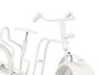 GIFTDECOR Reloj de Forja con Diseño de Bicicleta en Color Blanco, 21 cm de Alto (Set de 4)