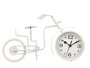 GIFTDECOR Reloj de Forja con Diseño de Bicicleta en Color Blanco, 21 cm de Alto (Set de 4)