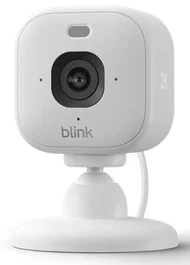 Amazon Blink Mini - Cámara de Seguridad WiFi Interior 2K (2560 x 1440) con Visión Nocturna, Blanco