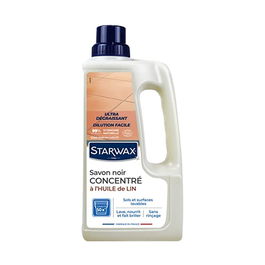 Starwax Jabón Negro Concentrado Limpiador Suelos y Superficies 1 l Aceite de Lino