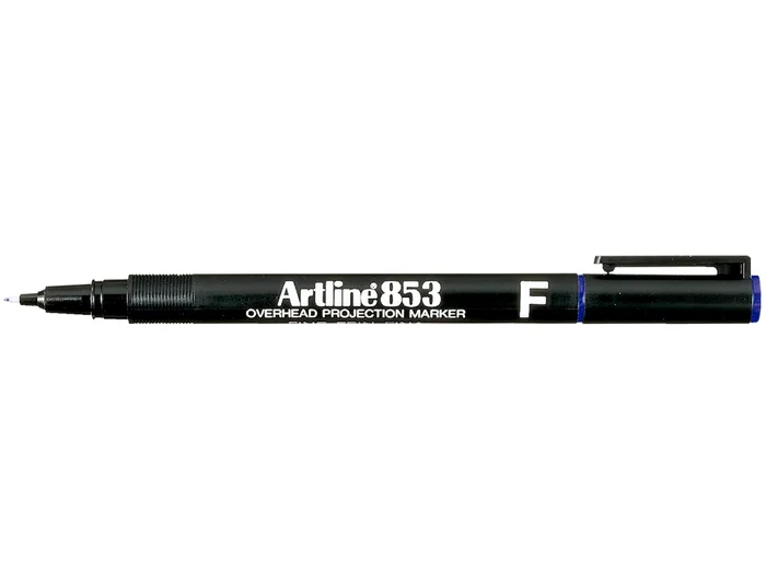 Artline EK-853 Rotulador Permanente Punta Redonda Fibra Azul Trazo 0.5 mm para Proyección