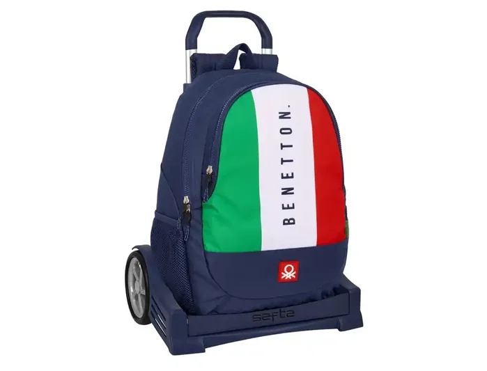 Safta Mochila 665 con Carro Evolution Benetton Flag