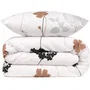 Juego de Cama Blanco 220x240 cm con 2 Fundas de Almohada 60x60 cm - 65% Algodón, 35% Poliéster - ASI8681181528631