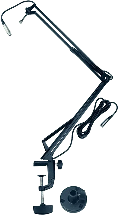 QUIKLOK Soporte Micrófono Sobremesa / Brazo Articulado con Cable XLR 5 metros