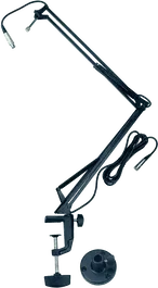 QUIKLOK Soporte Micrófono Sobremesa / Brazo Articulado con Cable XLR 5 metros
