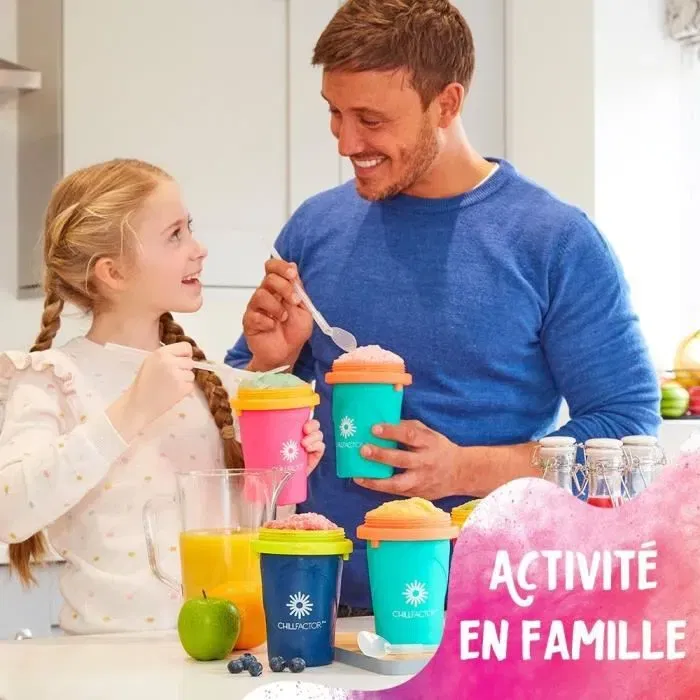 Chillfactor BAN3701405815172 Taza de granizado de colores aleatorios (azul, rosa o verde) con pajita Chillfactor BAN3701405815172 Taza de granizado de colores aleatorios (azul, rosa o verde) con pajita