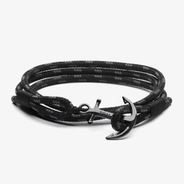Tom Hope Pulsera Black Triplo Giro Nero Negro XS