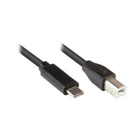 GoodConnections Cable USB 2.0 Tipo-C a USB Tipo-C para Datos y Carga, Negro, 0.5 Metros