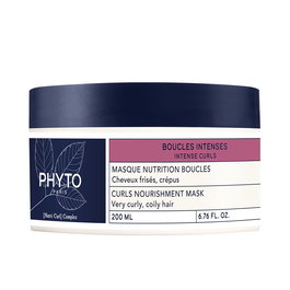 Phyto Mascarilla Rizos Intensos Nutrición 200 ml para Cabello Rizado, Desenreda, Reduce Quiebre y Brillo con Nutri Curl Complex