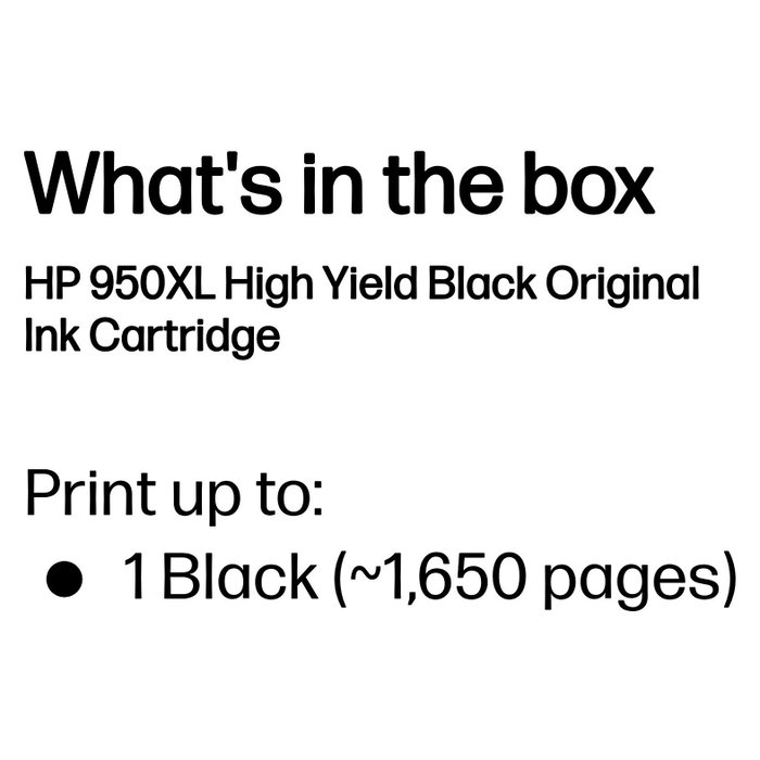HP Cartucho de Tinta Negro 950XL Original HP Cartucho de Tinta Negro 950XL Original