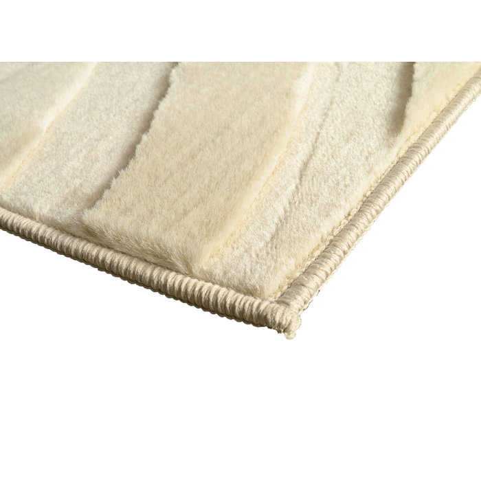 DKD Home Decor Alfombra de Poliéster Beige 140x200 cm Antideslizante