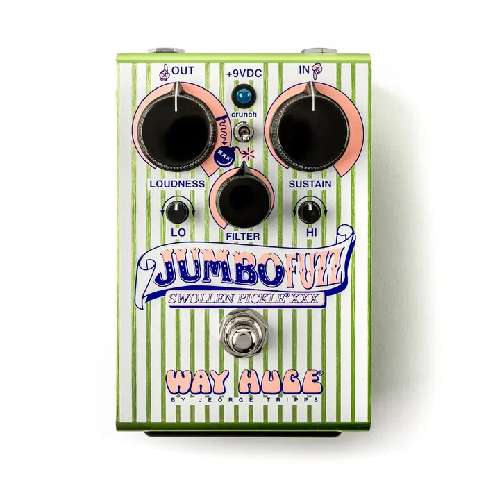 WAYHUGE Jumbo Fuzz Swollen Pickle XXX Pedal de Aniversario, Controles de Tono Hi y Lo, Interruptor de Compresión, Saturación de Alta Ganancia