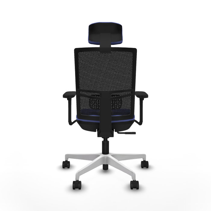 PIQUERAS Y CRESPO Silla de oficina Yunquera con mecanismo Sincro, Azul claro y Negro