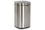 DKD Home Decor Papelera Plateado Acero Inoxidable y Polipropileno 30 x 51 x 30 cm con Tapa Táctil 30L