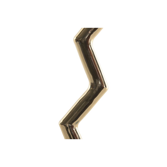 DKD Home Decor Lámpara de Sobremesa Zigzag Seta Dorado