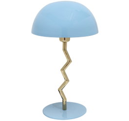 DKD Home Decor Lámpara de Sobremesa Zigzag Seta Dorado