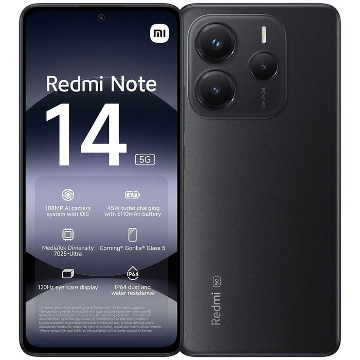 Xiaomi Redmi Note 14 5G Movil 108 MP AMOLED 5G Xiaomi Redmi Note 14 5G Movil 108 MP AMOLED 5G